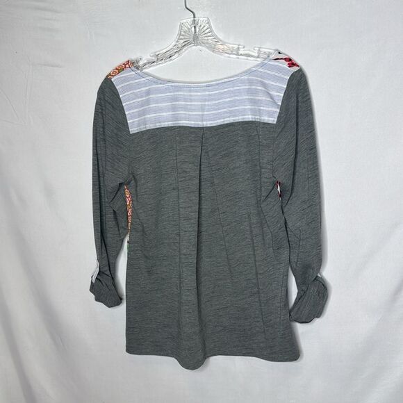 Anthropology One September Milieu Mixed Media Floral Knit  Women's Top. Size M. - Picture 7 of 11